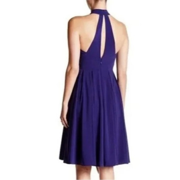 NWOT Halston Heritage Fit & Flare Halter Cocktail Dress size 4 - Picture 2 of 8